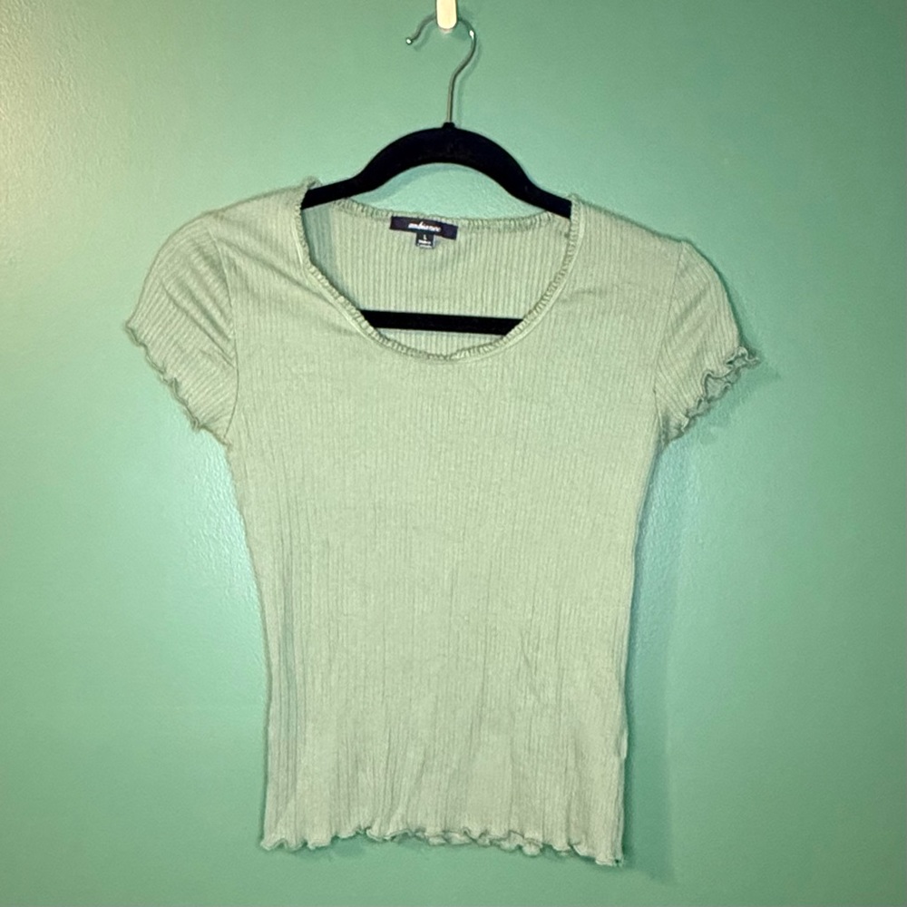 Ambiance Light Green Ribbed Tee